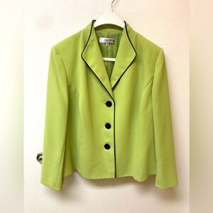 NWT JONES STUDIO Lime and Black Blazer 18W
